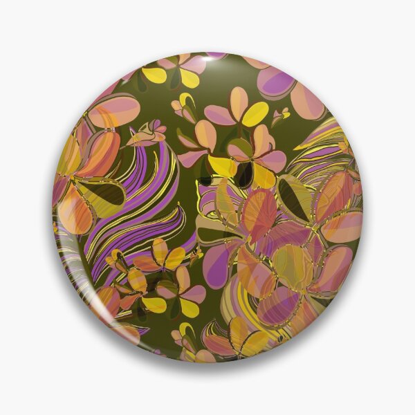Artikelvorschau, Hawaiianisch-polynesisch-samoanisches Vintage-Ocker-Tiare-Plumeria-Muster entworfen und verkauft von sunnthreads.