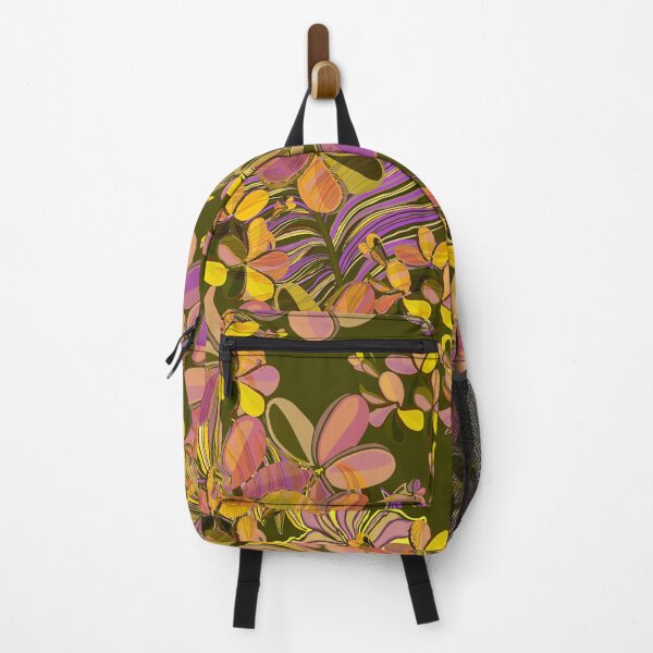 Artikelvorschau, Hawaiianisch-polynesisch-samoanisches Vintage-Ocker-Tiare-Plumeria-Muster entworfen und verkauft von sunnthreads.