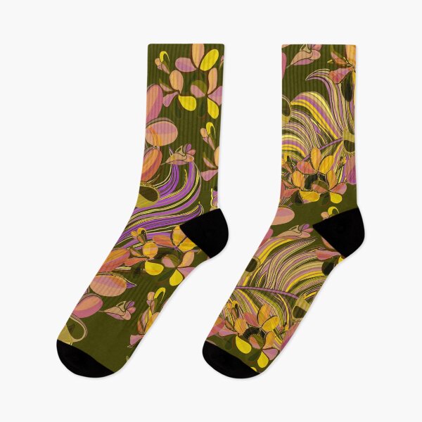Artikelvorschau, Hawaiianisch-polynesisch-samoanisches Vintage-Ocker-Tiare-Plumeria-Muster entworfen und verkauft von sunnthreads.