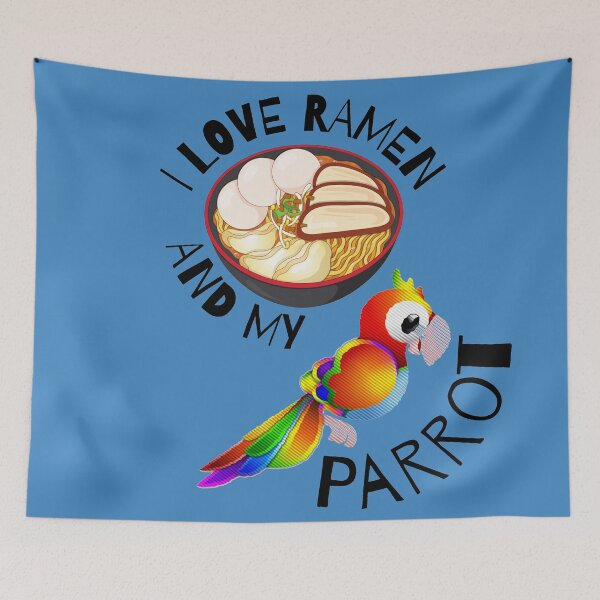 Item preview, I love Ramen and my Parrot, Parrot Lover, Ramen Noodles, Parrot Owner designed and sold by CBNetwork.