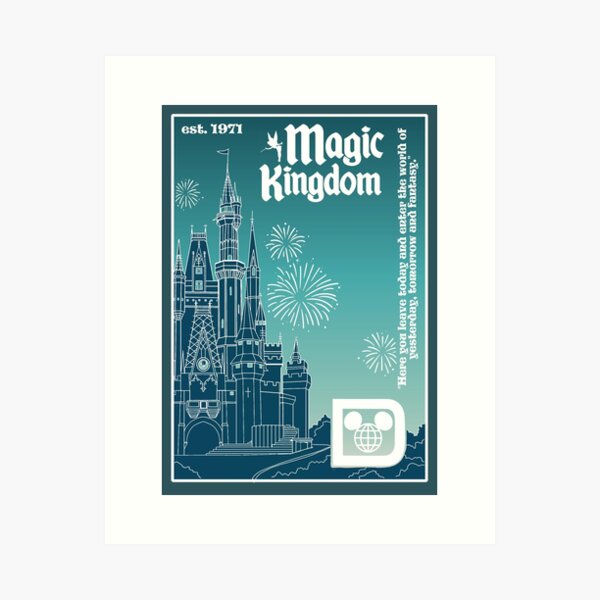 Magic Kingdom (Tinkerbell Teal) Art Print
