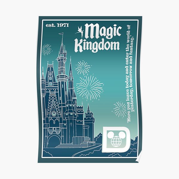 Magic Kingdom (Tinkerbell Teal) Poster