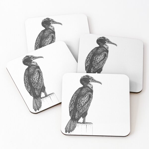 Item preview, Double-crested Cormorant Drawing designed and sold by LauraWolfArtist.
