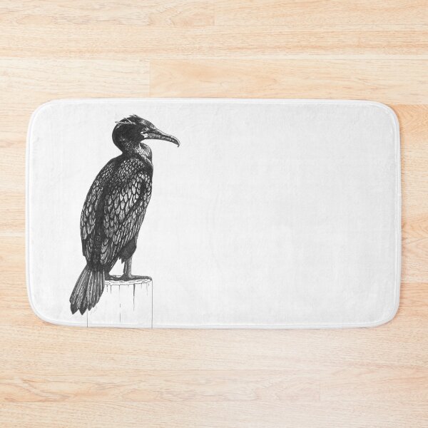 Item preview, Double-crested Cormorant Drawing designed and sold by LauraWolfArtist.