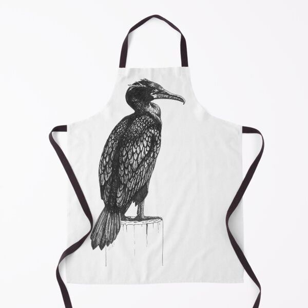 Item preview, Double-crested Cormorant Drawing designed and sold by LauraWolfArtist.