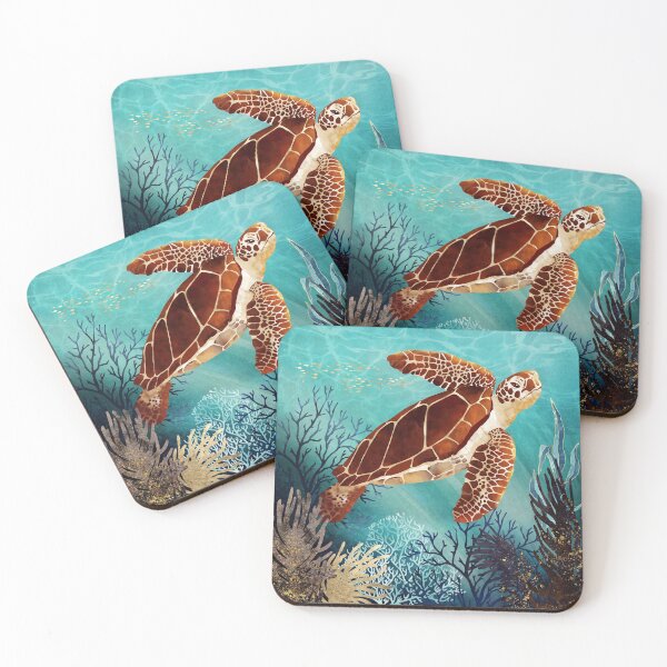 Item preview, Metallic Sea Turtle designed and sold by spacefrogdesign.