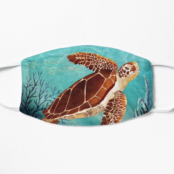 Metallic Sea Turtle Flat Mask
