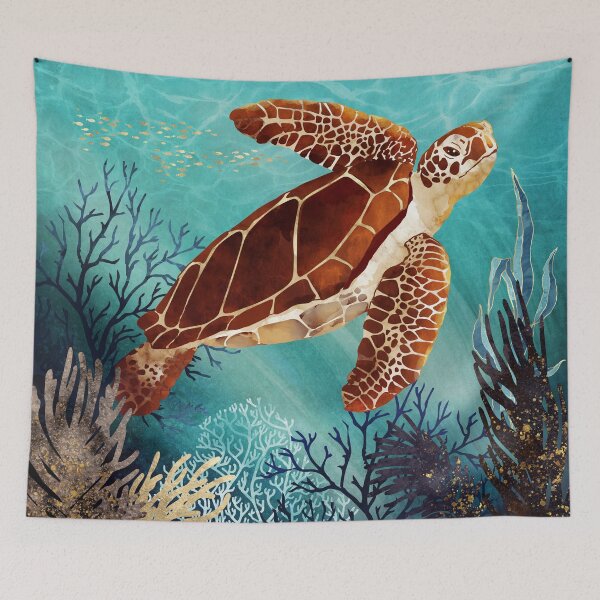 Item preview, Metallic Sea Turtle designed and sold by spacefrogdesign.