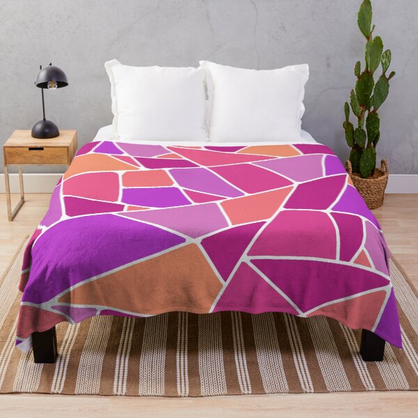 Item preview, Sweet Tile Broken Mosaic in Warm Pinks designed and sold by Dawn Anthes.