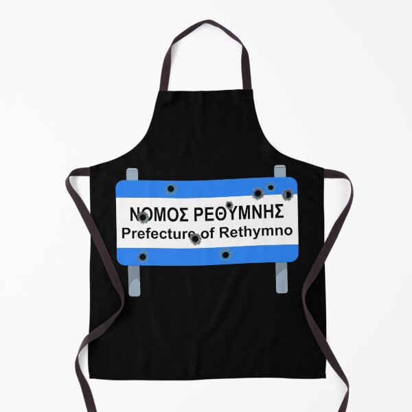 Item preview, Crete: Rethymno Prefecture road sign full of bullet holes designed and sold by Happy Puppy Print On Demand.