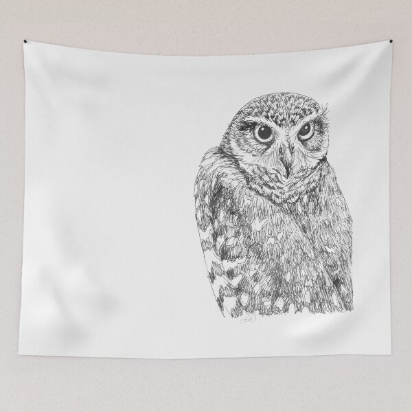 Item preview, Burrowing Owl Drawing designed and sold by LauraWolfArtist.