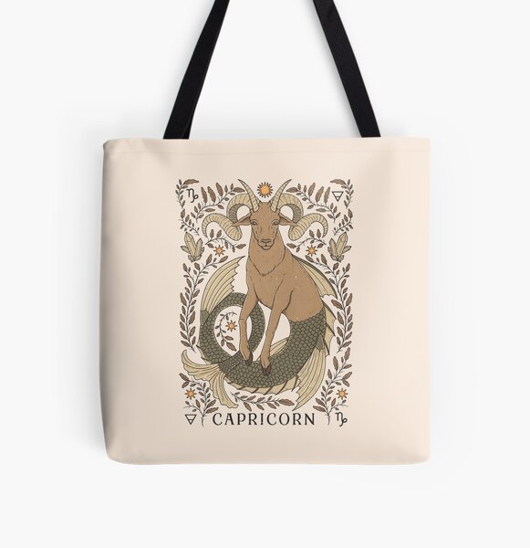 Tote Bags For Women Zodiac Capricorn Printed Cotton Shopper Bag Gifts 