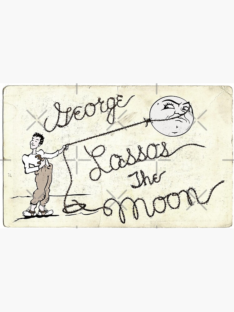 Disover George lassos the moon, It's a wonderful life, George Bailey, Hee-haw, Capra, Christmas classic movie Canvas