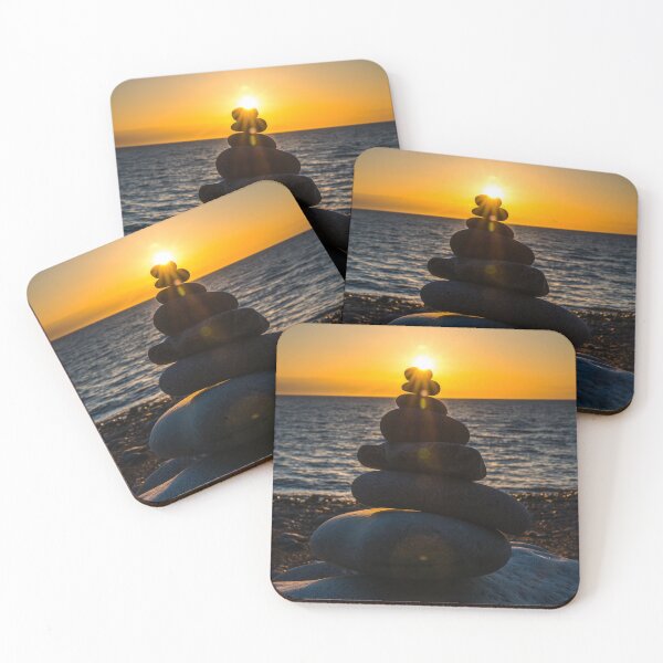 Item preview, Pebble Stack Sunset at Trefor designed and sold by LluniauDafyddEm.