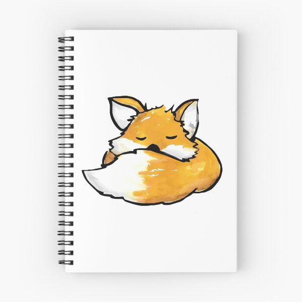 Item preview, watercolor sleepy fox designed and sold by WiMGcreative.