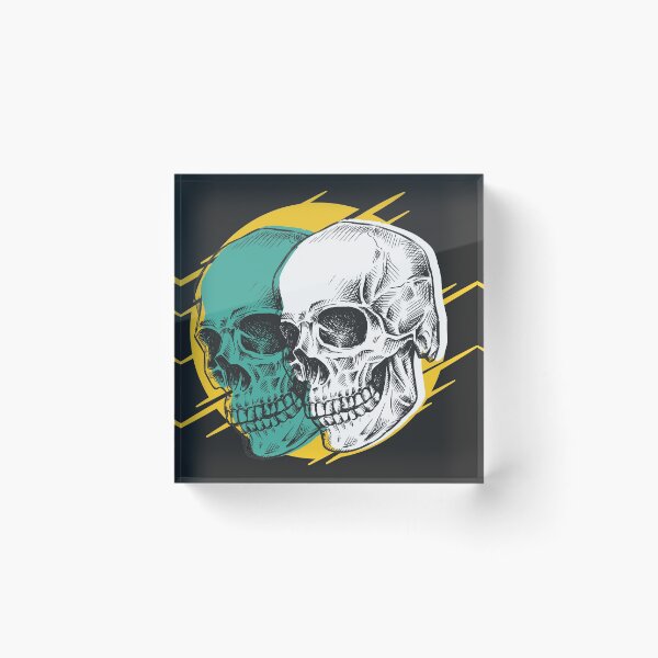 Item preview, Dual Skull Sketch Graphic designed and sold by SLAG-Creative.