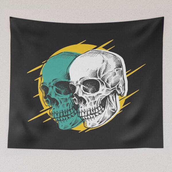 Item preview, Dual Skull Sketch Graphic designed and sold by SLAG-Creative.