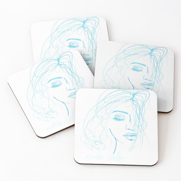 Item preview, ocean calm girl face outline designed and sold by Sheen-designs.