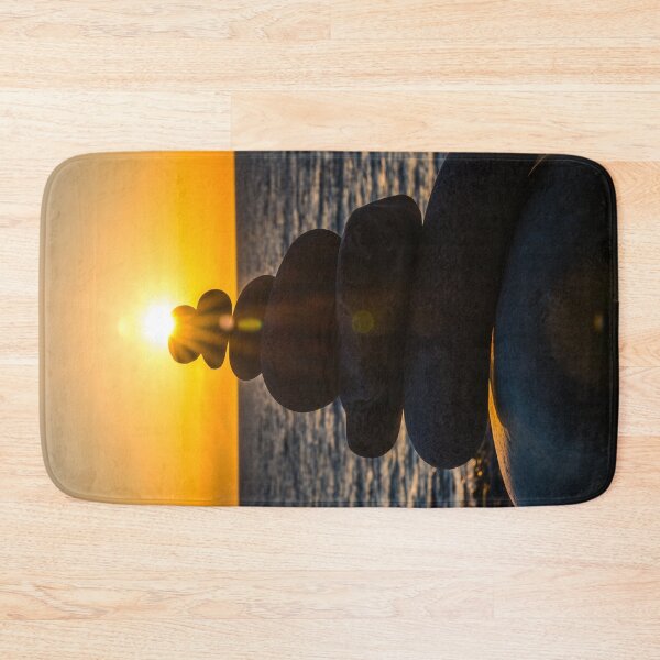 Item preview, Pebble Stack Sunset at Trefor (Landscape version) designed and sold by LluniauDafyddEm.