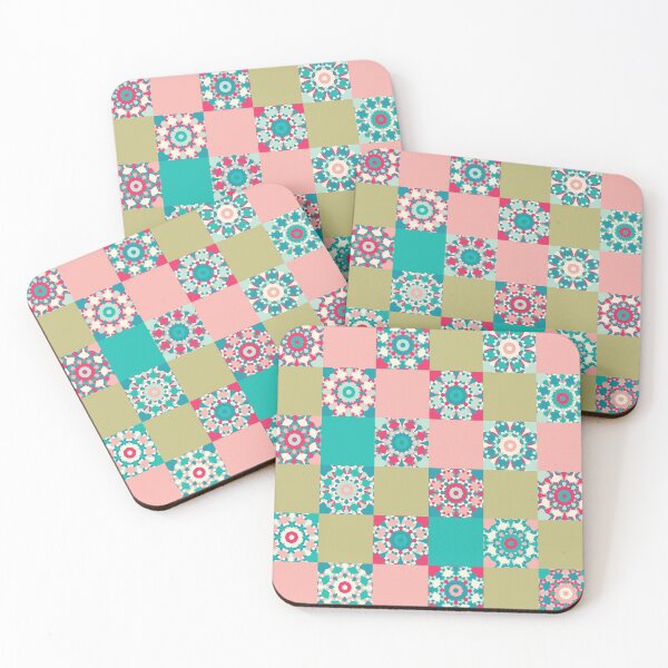 Item preview, Abstract Flower Patchwork Pattern Artwork 01 Color 02 designed and sold by Stefanie Boike.