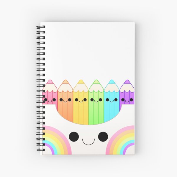 Cuaderno de espiral «batido de pastel de arco iris kawaii» de 