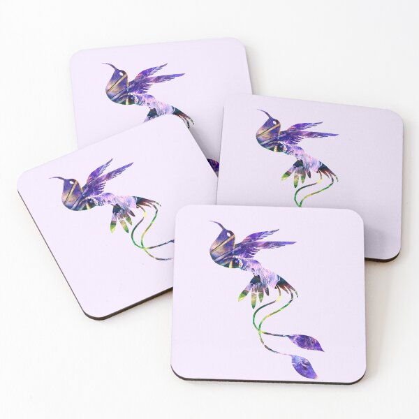 Item preview, Spirit world of magic purple dreams abstract hummingbird designed and sold by TitaCris.