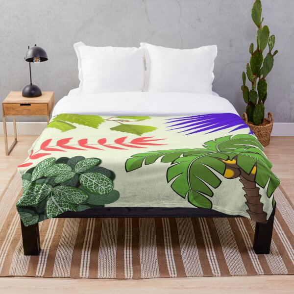 Item preview, Wild jungle with red purple and green floral leaves designed and sold by Berry Pink.