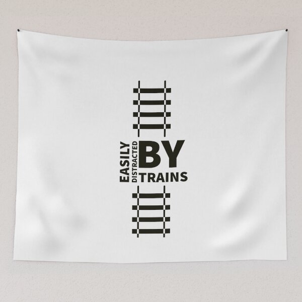 Item preview, EASILY DISTRACTED BY TRAINS - TRAIN DRIVER - TRAIN DRIVING designed and sold by Tropical Blood.