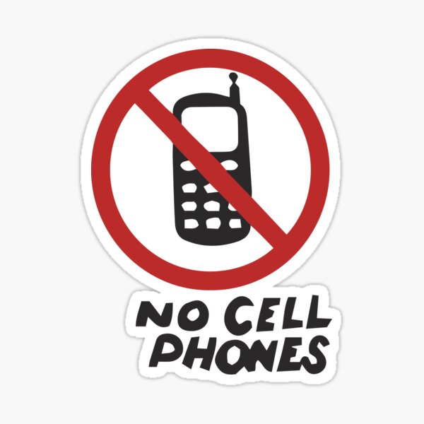 Luke's Diner No Cell Phones Sticker