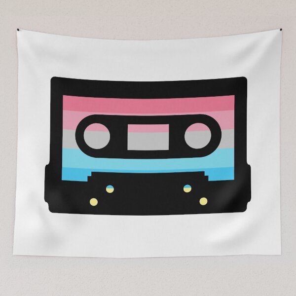 Aperçu de l'œuvre Cassette Pride - Genderflux créée et vendue par thesassypanda.