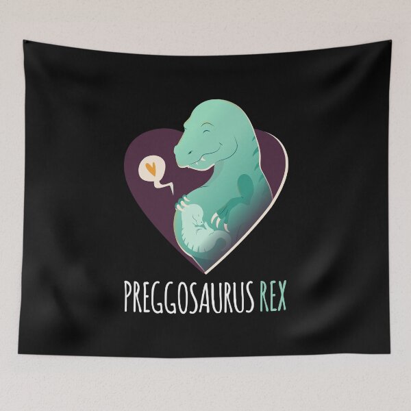 Item preview, Funny T Rex Dinosaur Baby Pregnancy Announcement Preggosaurus designed and sold by Bonehead Creations.