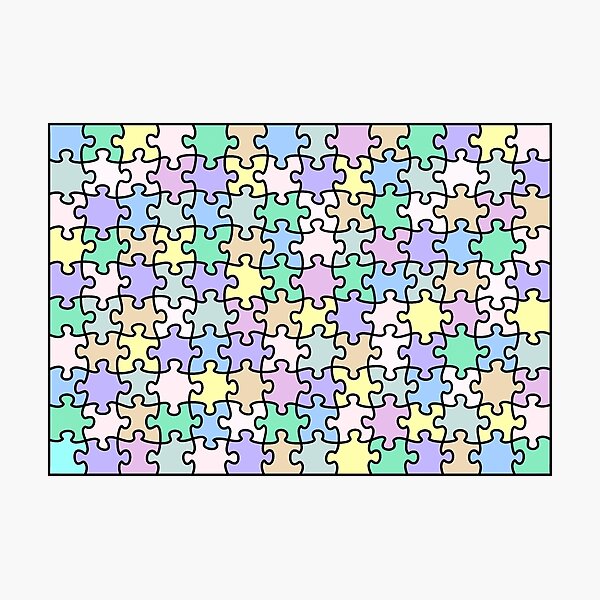 Aperçu de l'œuvre Casse-tête couleurs pastel créée et vendue par Graphics By Craig.
