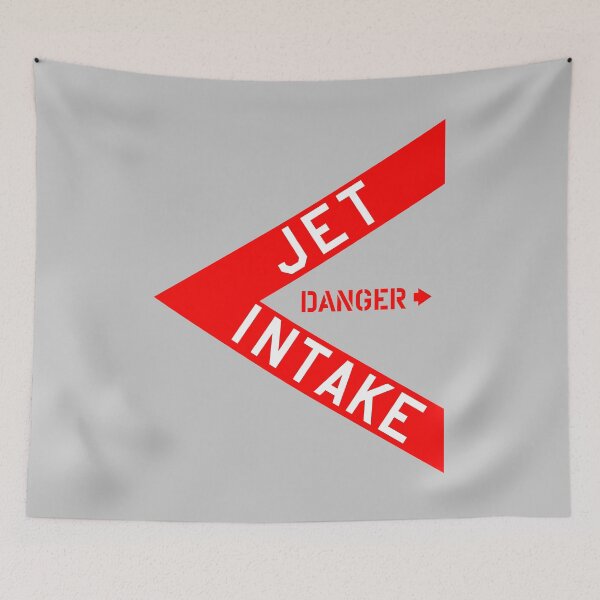 Item preview, DANGER Jet Intake, Jet Fighter warning sign (Side A) Right Side (2 Colors) designed and sold by ARTsPlural.