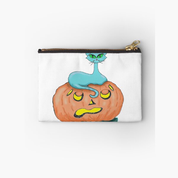Item preview, Halloween cat on a dismayed Jack-o-lantern designed and sold by CheranY.