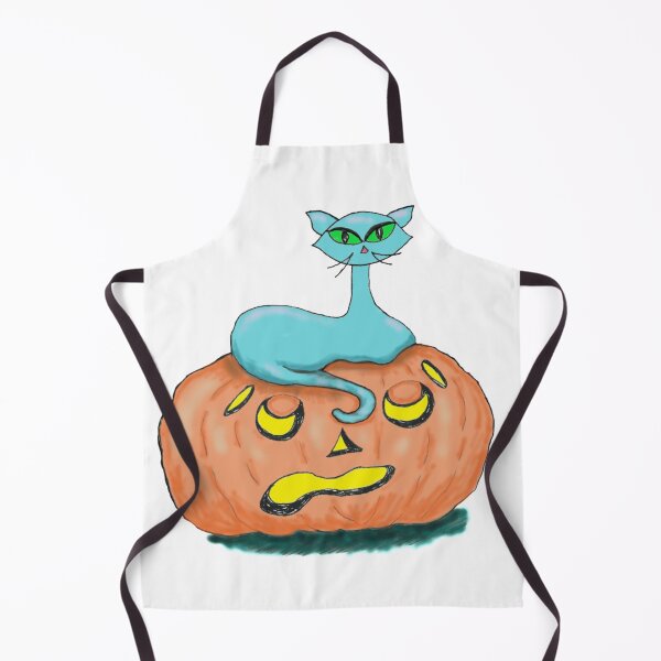 Item preview, Halloween cat on a dismayed Jack-o-lantern designed and sold by CheranY.
