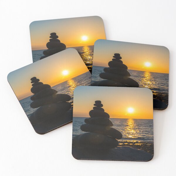 Item preview, Pebble Stack Sunset at Trefor 2 designed and sold by LluniauDafyddEm.