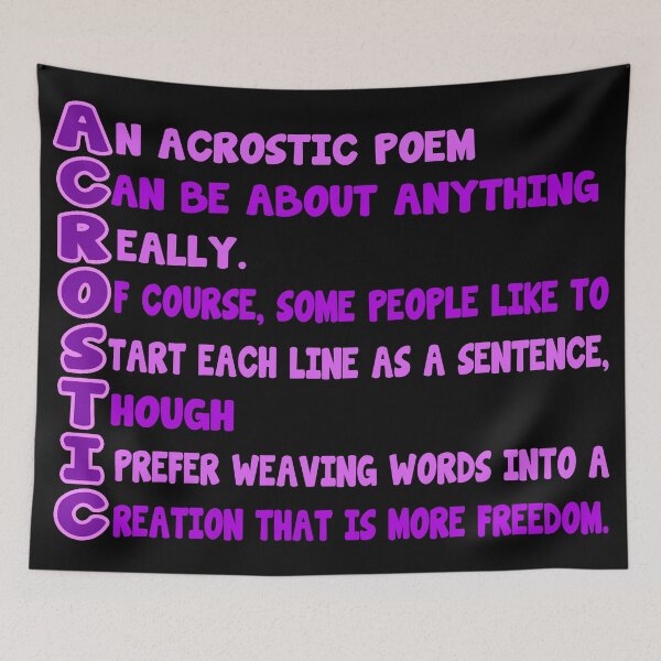 Item preview, Purple Acrostic Poem designed and sold by Fashimation20.