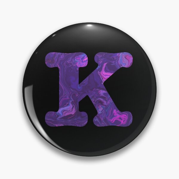 Artikelvorschau, Buchstabe K Alphabet Lila Marmor Abstraktes Monogramm entworfen und verkauft von AMSonArt.