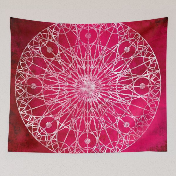 Item preview, Rosette Window Circle Mandala - Magenta designed and sold by Erik Fox-Jackson.