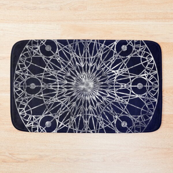 Item preview, Rosette Window Circle Mandala - Midnight Blue designed and sold by Erik Fox-Jackson.