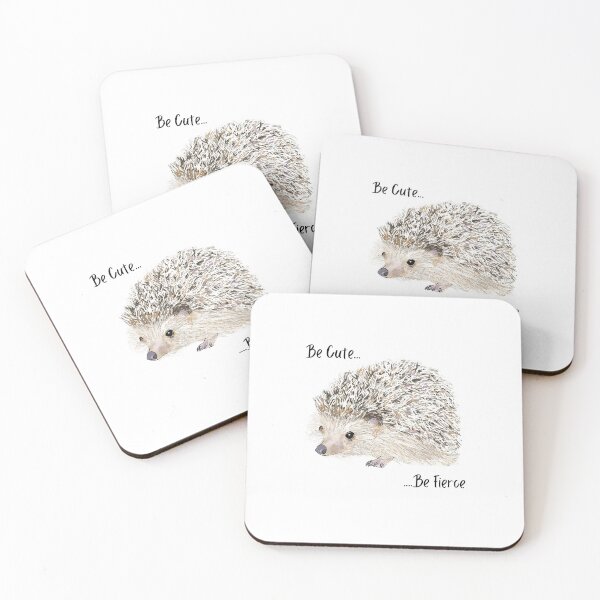 Item preview, Cute and fierce hedgehog quote art designed and sold by H-ArtandDesign.