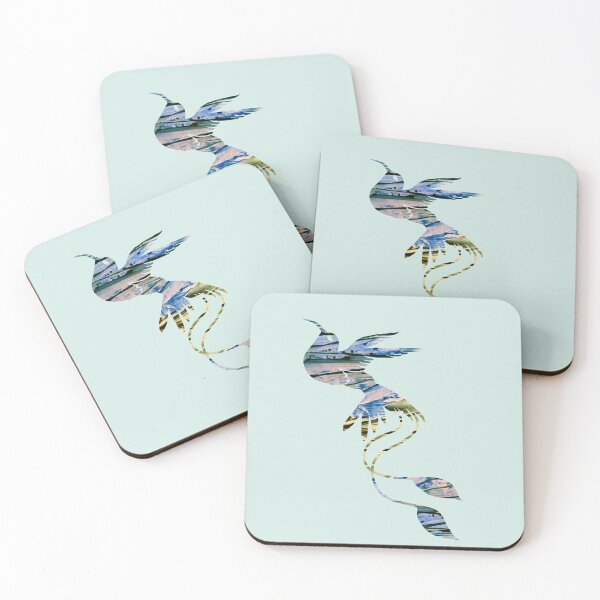 Item preview, The crying waterfall abstract hummingbird  designed and sold by TitaCris.