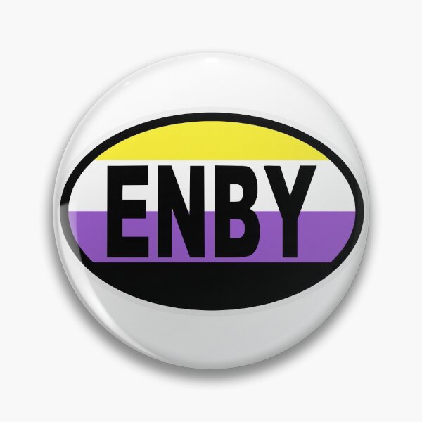 Item preview, Non Binary nonbinary non-binary enby Pride Flag Oval Bumper Sticker designed and sold by cangurojoe.