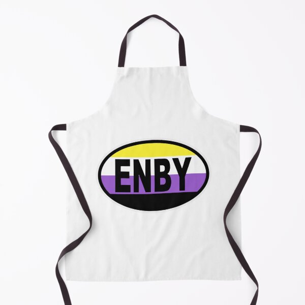 Item preview, Non Binary nonbinary non-binary enby Pride Flag Oval Bumper Sticker designed and sold by cangurojoe.