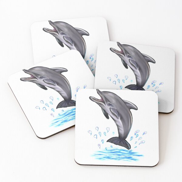 Item preview, Cute dolphin making a splash.  Playful Dolphins designed and sold by Artonmytee.