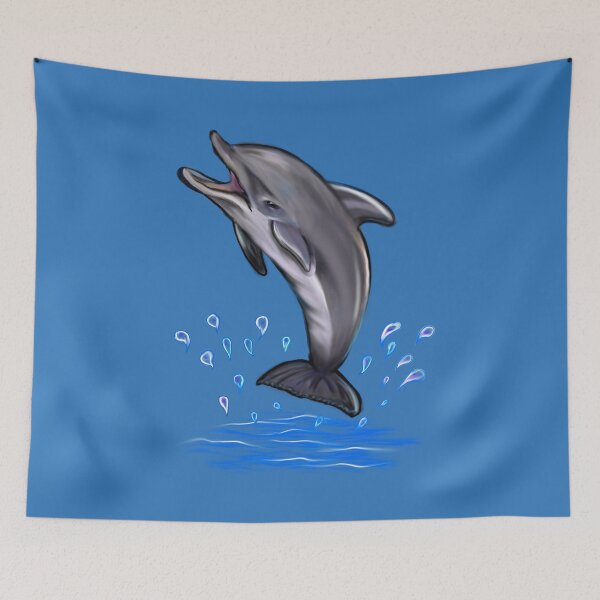 Item preview, Cute dolphin making a splash.  Playful Dolphins designed and sold by Artonmytee.