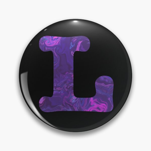 Item preview, Letter L Alphabet Purple Marble Abstract Monogram designed and sold by AMSonArt.