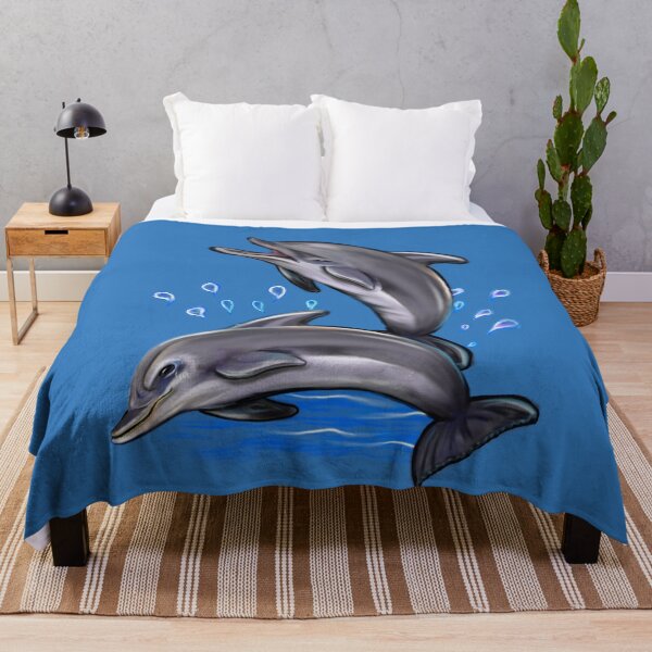 Item preview, Cute dolphins making a splash. Playful Dolphins designed and sold by Artonmytee.