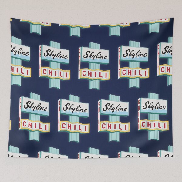 Item preview, Retro Skyline Sign Repeating Pattern designed and sold by audrence.