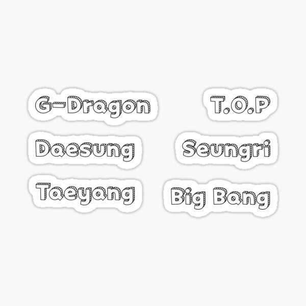 Artikel-Vorschau von BigBang-Namensset, designt und verkauft von gdragon88.
